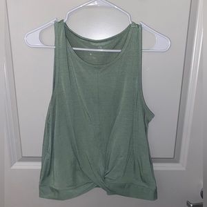 Twist-Front Workout Tank Top